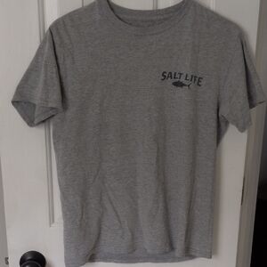 Salt Life Heather Gray Short Sleeve Tee with Small Logo